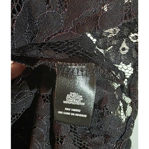 Torrid Harper Lace Blouse 3X Black WhimsyGoth Romantic Boho Plus Size Top Sheer - Picture 11 of 11